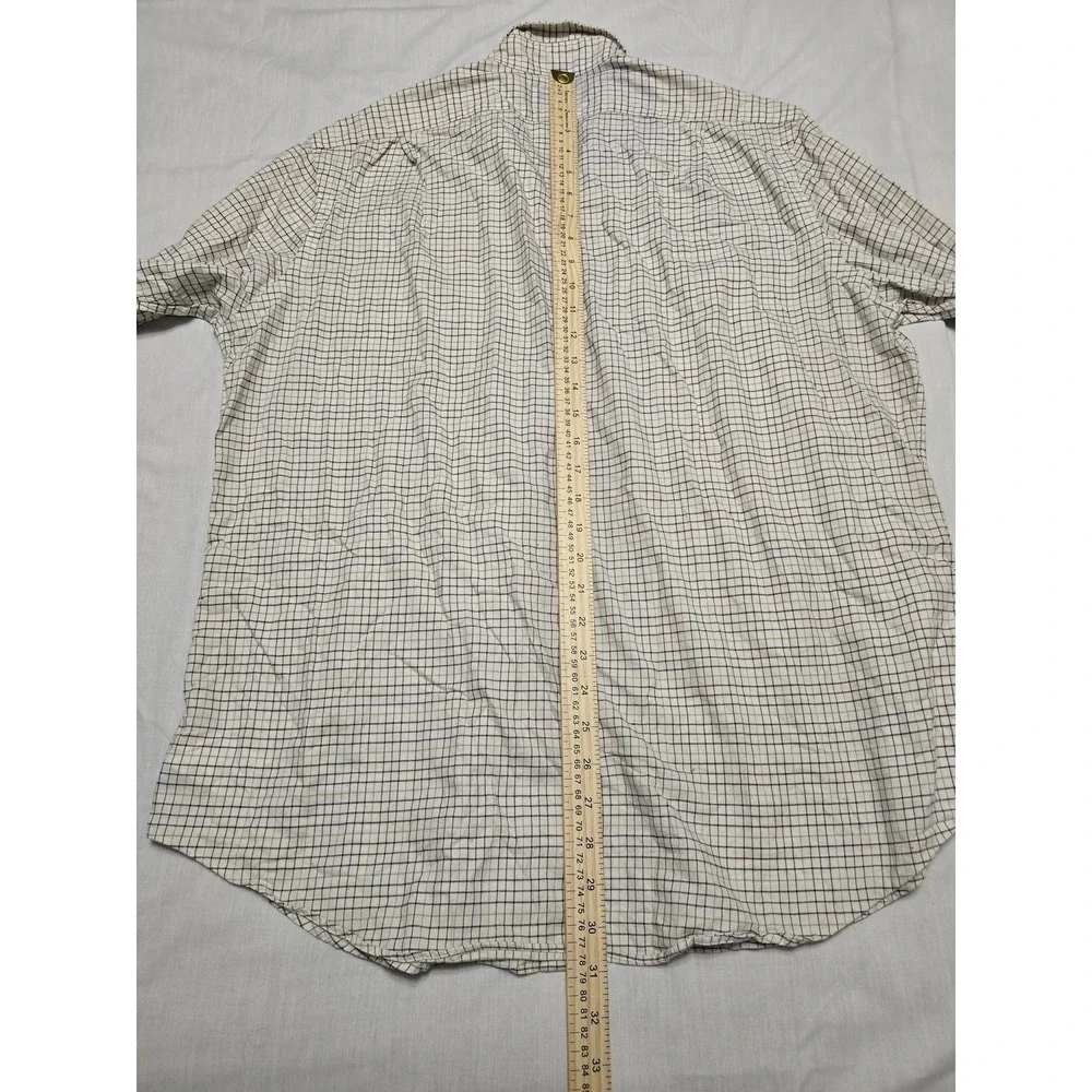 Polo Ralph Lauren Shirt Mens XL Beige Brown Check Plaid Long Sleeve Button‎ Down